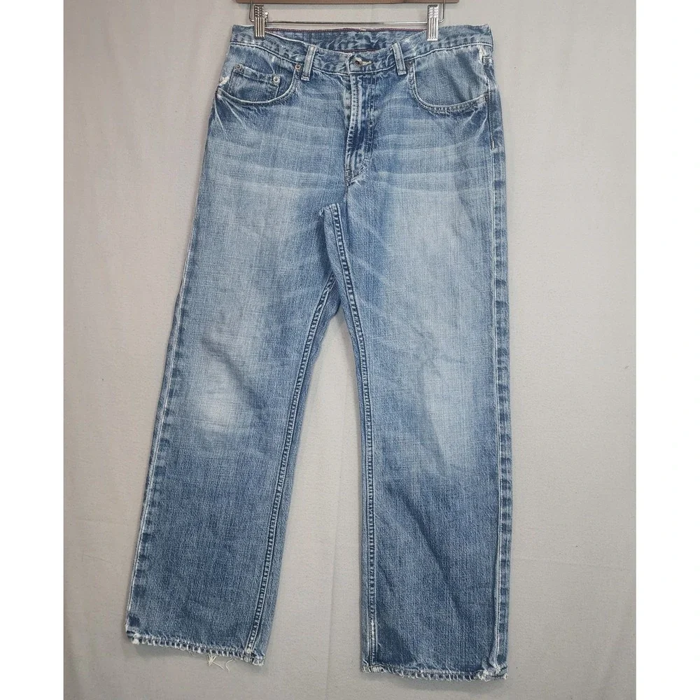 Banana Republic Relaxed Fit Jeans Light Wash Distressed Men 32x30